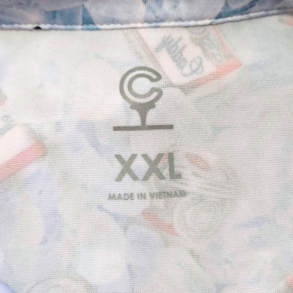 Caddy Cart Golf Polo Shirt Mens XXL Beer Cans On Ice All Over Novelty Print - Picture 6 of 7